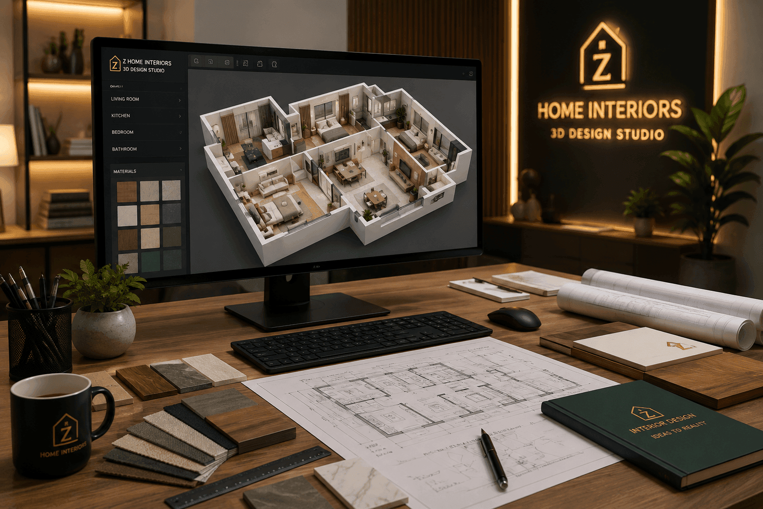 Photorealistic 3D interior rendering