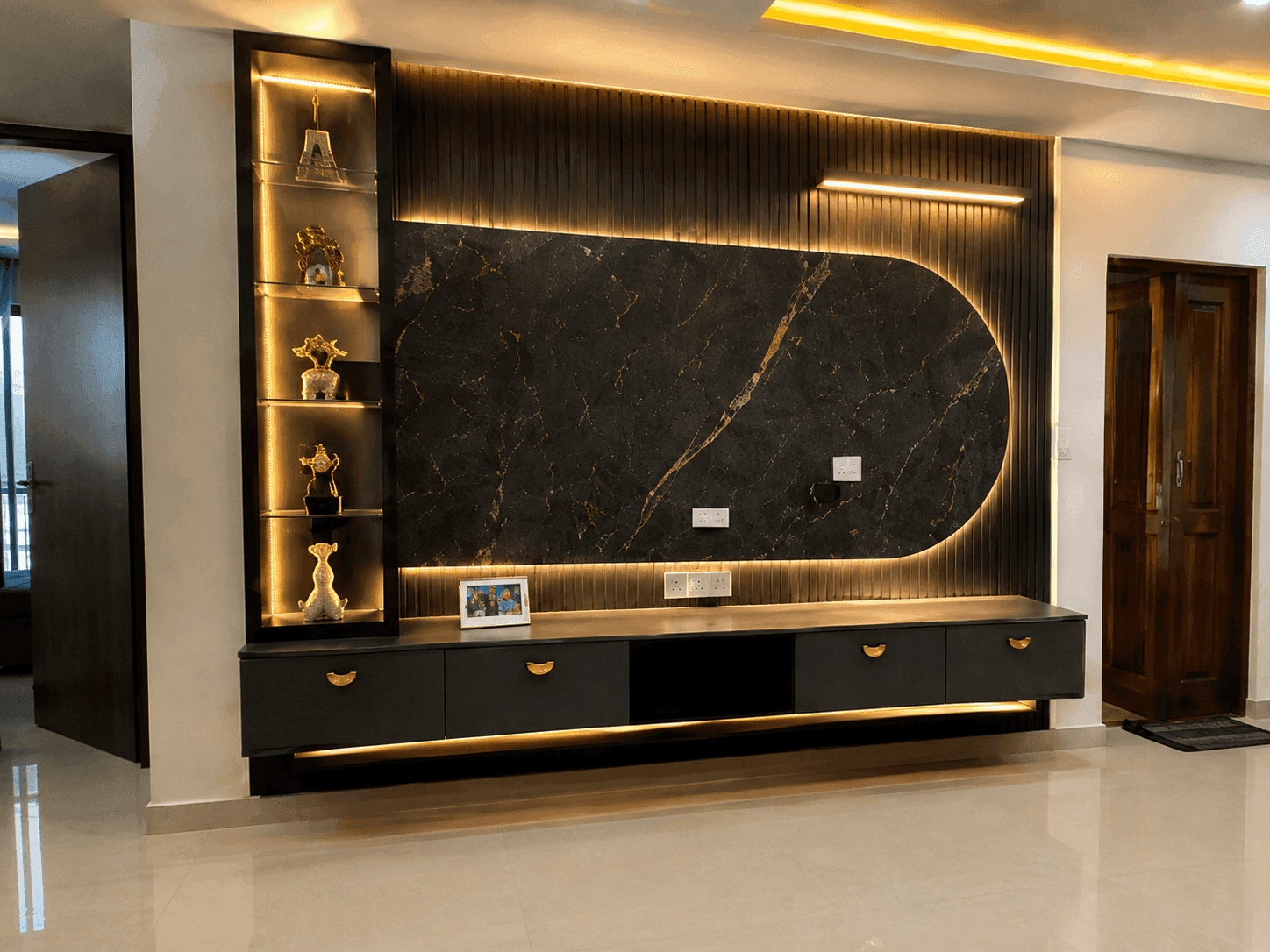 Custom TV unit and media wall